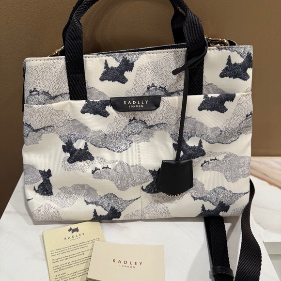 Radley London Maple Cross Head in the Clouds medium ziptop satchel or crossbody - Picture 1 of 8